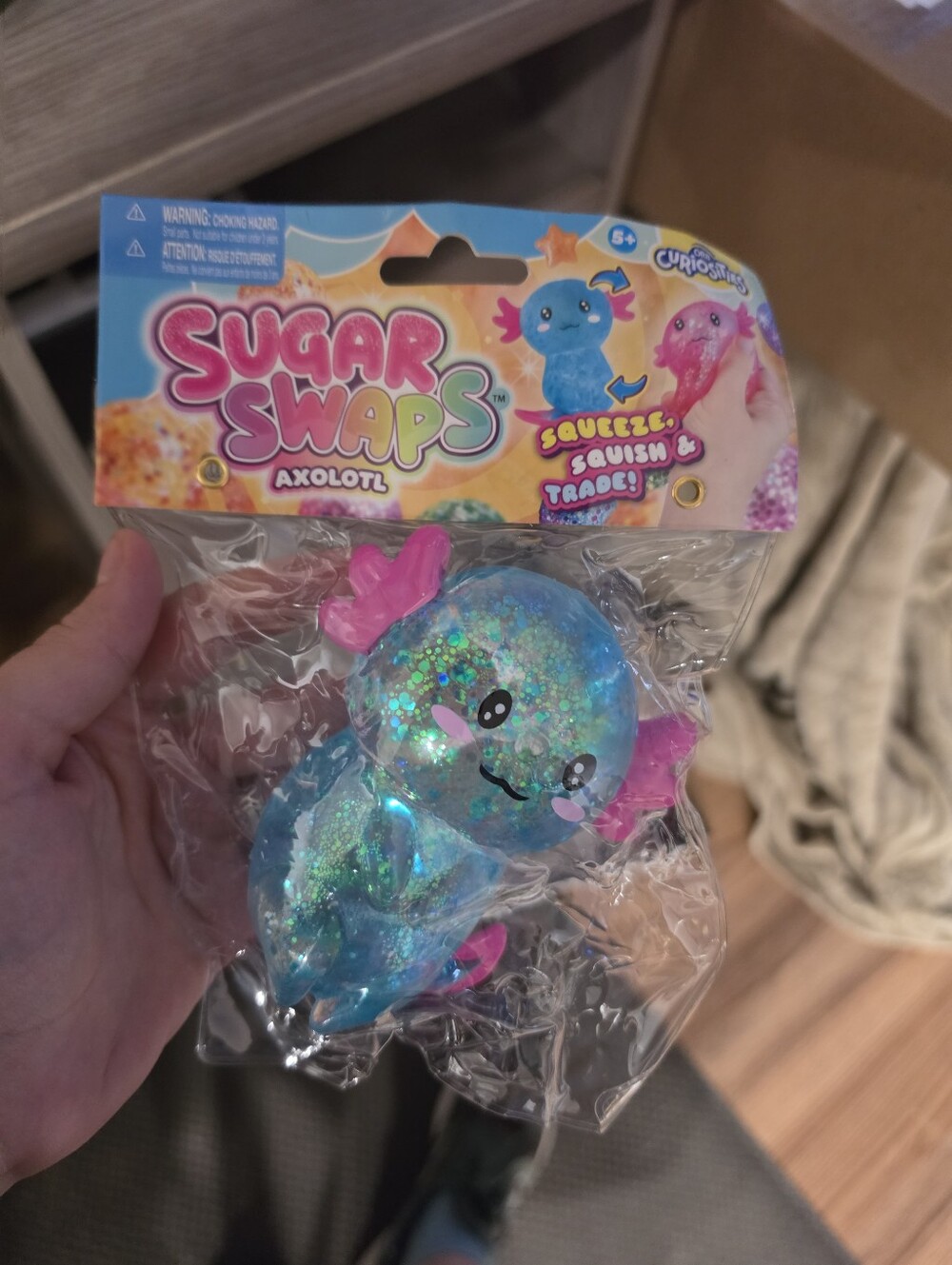 ORB Sugar Swaps Blue Glitter Axoloti Squshiy